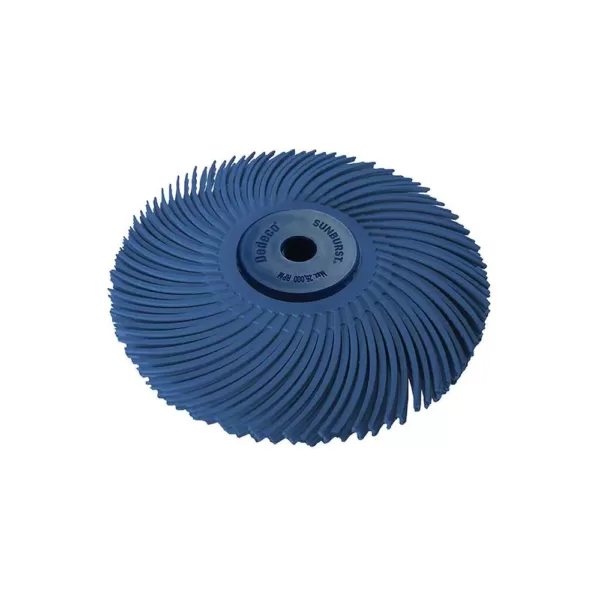 Dedeco Sunburst 3 in. 400-Grit 3-Ply Radial Discs 1/4 in. Arbor Fine Thermoplastic Cleaning and Polishing Tool