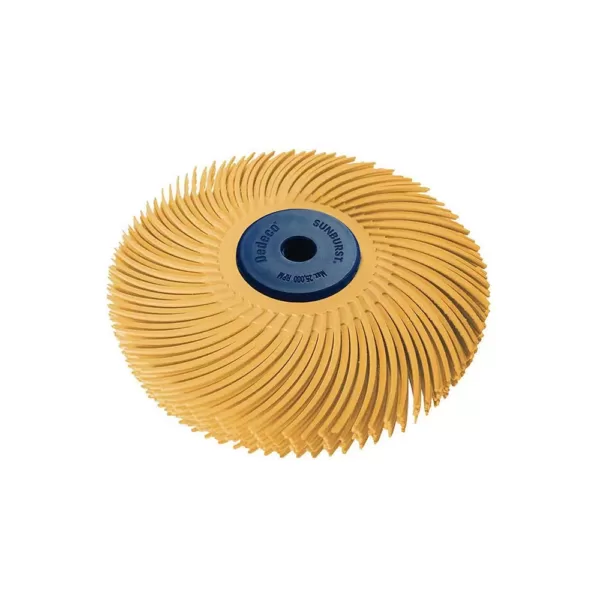 Dedeco Sunburst 3 in. 6-Ply Radial Discs 1/4 in. 6 mic X-Fine Arbor Thermoplastic Cleaning and Polishing Tool