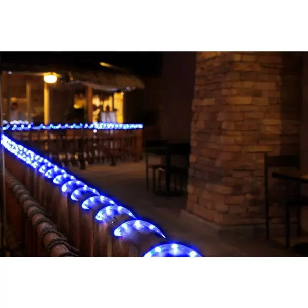 DEERPORT DECOR 16 ft. Blue All Occasion Indoor Outdoor LED Rope Light 360Directional Shine Decoration (2-Pack, 32 ft. Total)