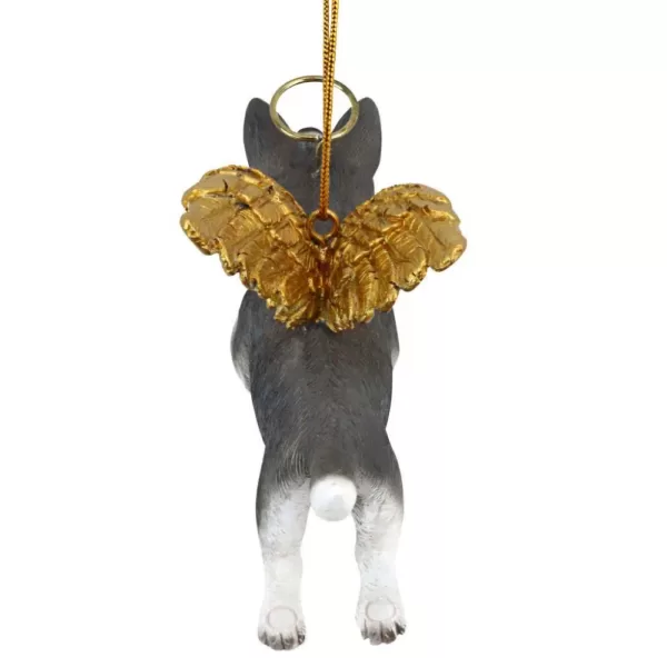 Design Toscano 2.5 in. Honor the Pooch Siberian Husky Holiday Dog Angel Ornament