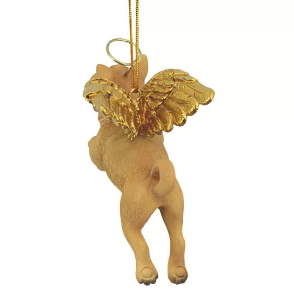Design Toscano 3 in. Honor the Pooch Pug Holiday Dog Angel Ornament