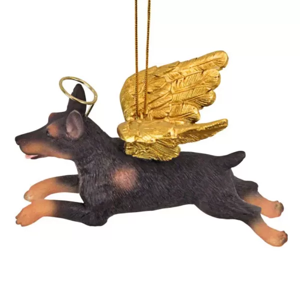 Design Toscano 2.5 in. Honor the Pooch Doberman Holiday Dog Angel Ornament