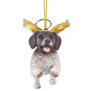 Design Toscano 3 in. Honor the Pooch Pointer Holiday Dog Angel Ornament