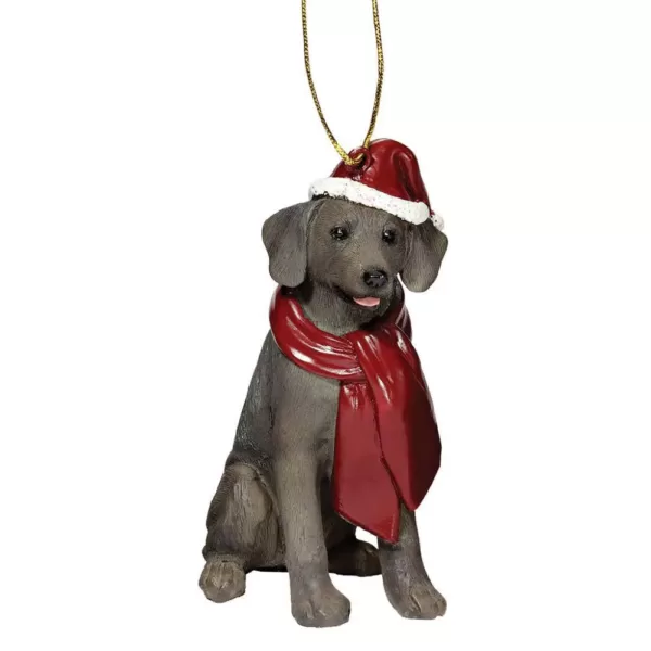 Design Toscano 3.5 in. Weimaraner Holiday Dog Ornament Sculpture