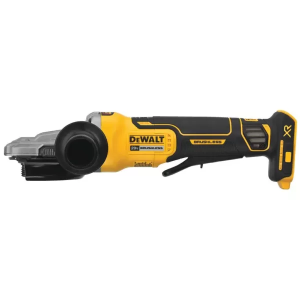 DEWALT 20-Volt MAX XR Cordless Brushless 5 in. Flathead Paddle Switch Small Angle Grinder with Kickback Brake (Tool Only)
