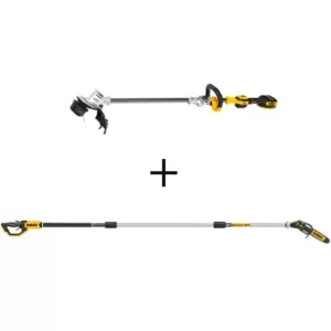 DEWALT 20V MAX Lithium-Ion Brushless Cordless String Trimmer with Bonus 8 in. 20-Volt MAX Pole Saw (Tool Only)