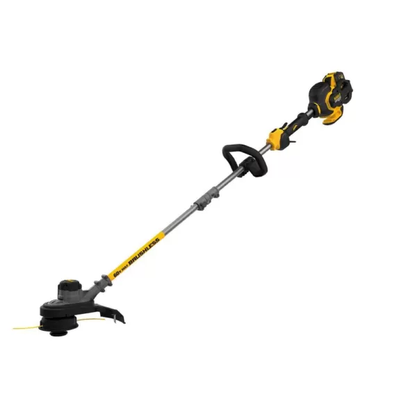 DEWALT 15 in. 60V MAX Lithium-Ion Cordless FLEXVOLT Brushless String Grass Trimmer with (1) 3.0Ah Battery and Charger Included