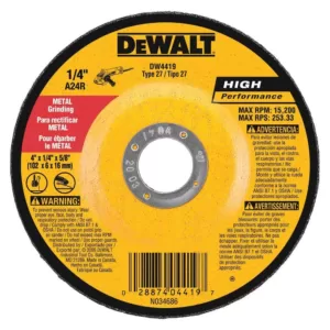 DEWALT 4 in. x 1/4 in. x 5/8 in. General Purpose Metal Grinding Wheel