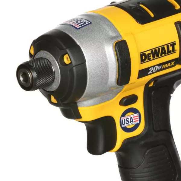 DEWALT 20-Volt MAX Lithium-Ion Cordless 1/4 in. Impact Driver (Tool-Only) with 20-Volt MAX Compact Li-Ion 3.0 Ah Battery Pack