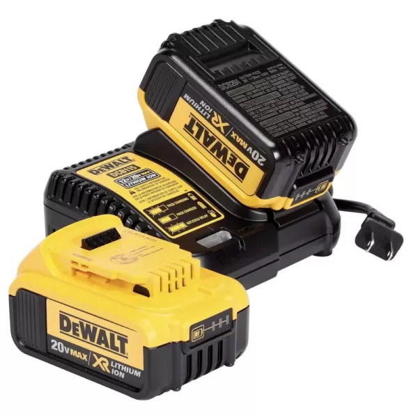 DEWALT 20-Volt MAX XR Cordless Brushless 3/8 in. Compact Impact Wrench with (2) 20-Volt 4.0Ah Batteries & Charger