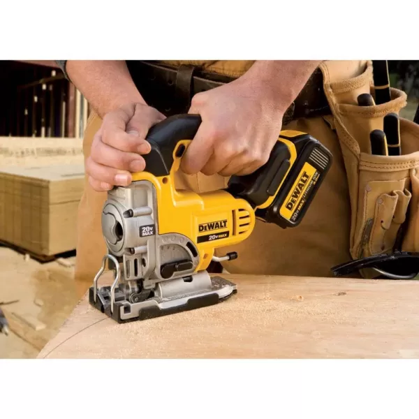 DEWALT 20-Volt MAX Lithium-Ion Cordless Jig Saw (Tool-Only) with 20-Volt MAX Compact Lithium-Ion 3.0 Ah Battery Pack