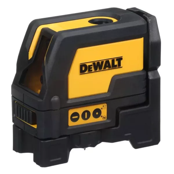 DEWALT 165 ft. Red Self-Leveling Cross-Line and Plumb Spot Laser Level with (3) AAA Batteries & Case