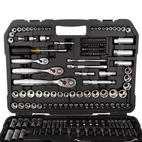 DEWALT 1/4 in., 3/8 in., and 1/2 in. Drive Polished Chrome Mechanics Tool Set (200-Piece)