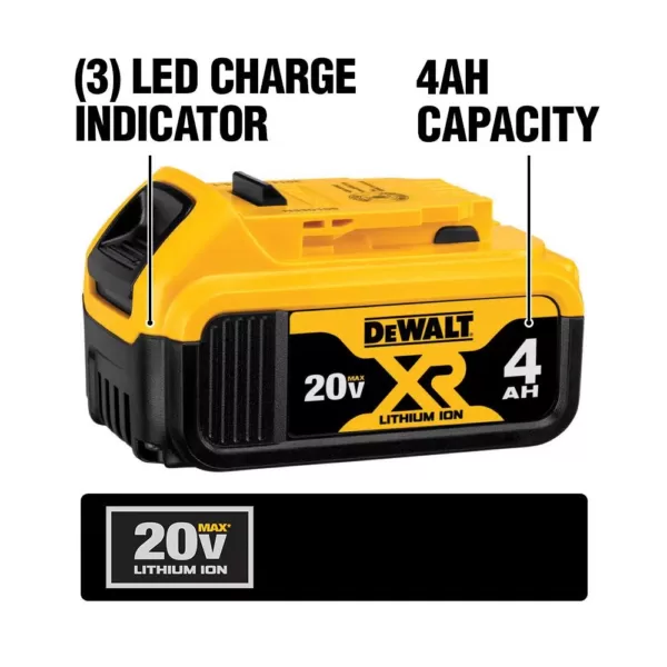 DEWALT 20-Volt MAX Cordless 7-1/4 in. Sliding Miter Saw with (1) 20-Volt Battery 4.0Ah & Cordless Jigsaw