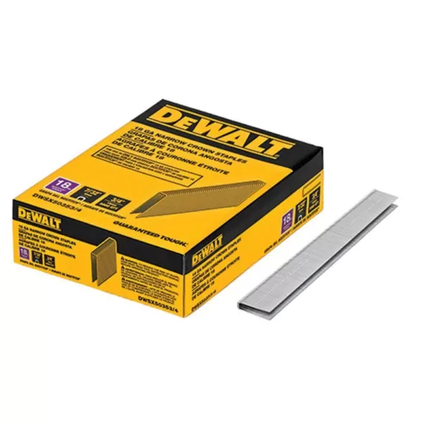 DEWALT 3/4 in. x 7/32 in. 18-Gauge Glue Collated Narrow Crown Staples (5,000 per Box)