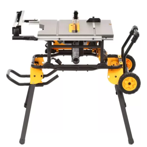 DEWALT 15 Amp Corded 10 in. Job Site Table Saw with Rolling Stand and Bonus Atomic 20-Volt Lithium-Ion 1/2 in. Drill Driver Kit