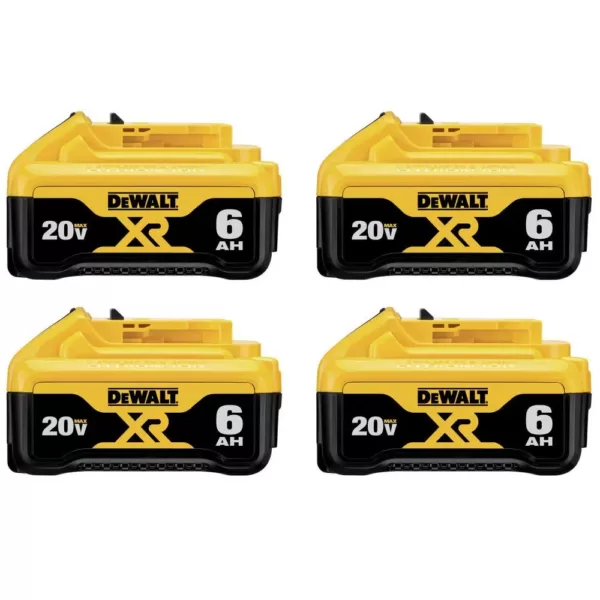 DEWALT 20-Volt MAX XR Premium Lithium-Ion 6.0Ah Battery Pack (4-Pack)