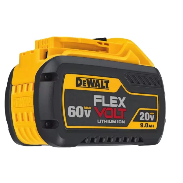 DEWALT FLEXVOLT 60-Volt MAX Cordless Brushless Reciprocating Saw with (2) FLEXVOLT 9.0Ah Batteries & 4-1/2 in. Grinder