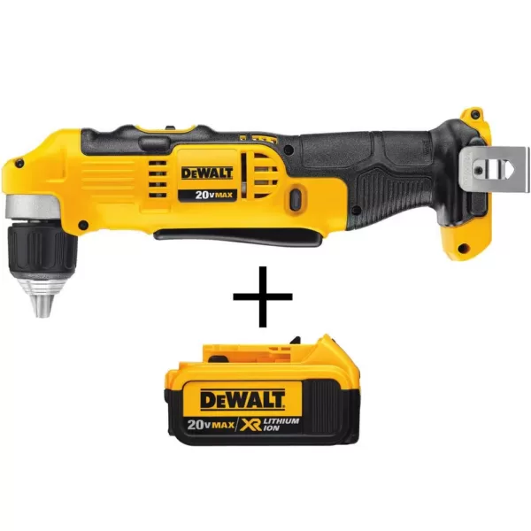 DEWALT 20-Volt MAX Cordless 3/8 in. Right Angle Drill/Driver with (1) 20-Volt 4.0Ah Battery