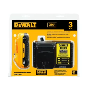 DEWALT 20-Volt MAX XR Cordless Brushless Drywall Screw Gun with (1) 20-Volt 3.0Ah Battery & Charger