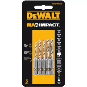 DEWALT MAX Impact SAE Drill Tap Set (5-Piece)