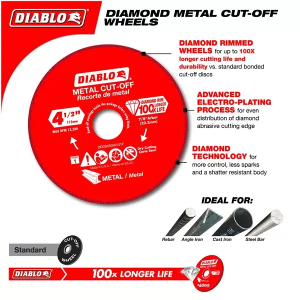 DIABLO 5 in. Diamond Wheel for Metal Cutting