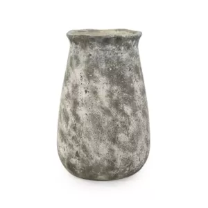Zentique Terracotta Distressed Grey Small Decorative Vase