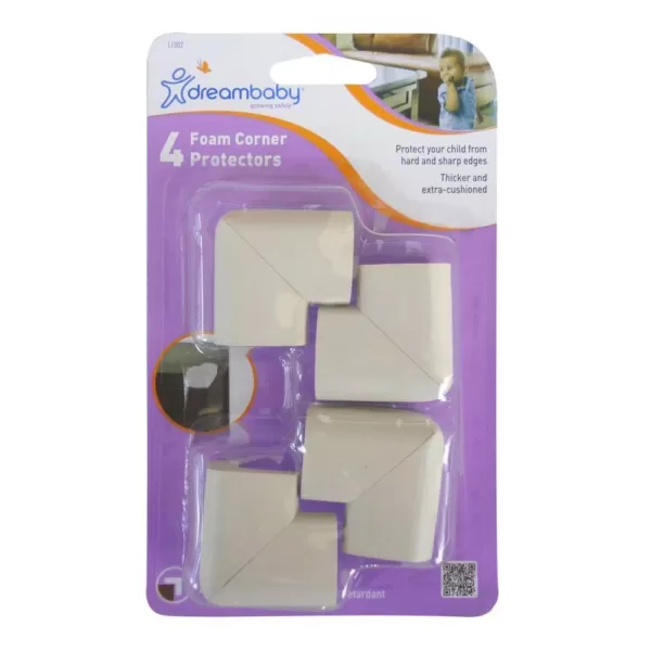 Dreambaby Foam Corner Protectors Grey, (4-Pack)
