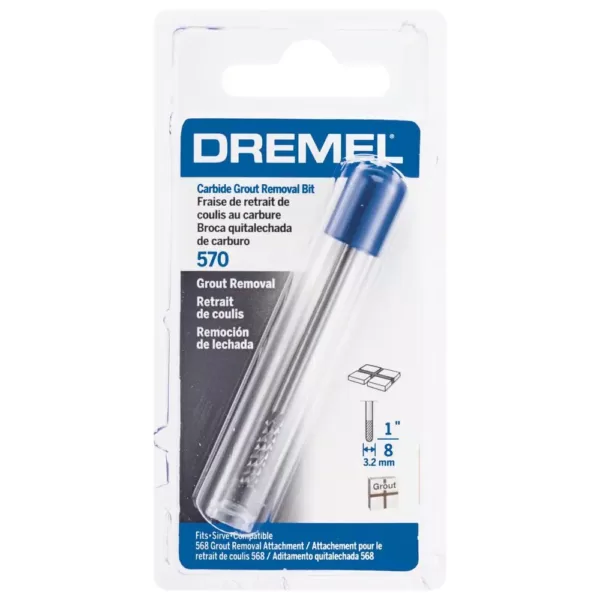 Dremel 1/8 in. Rotary Tool Carbide Grout Removal Accessory Plus 1/16 in. Rotary Tool Carbide Grout Removal Accessory