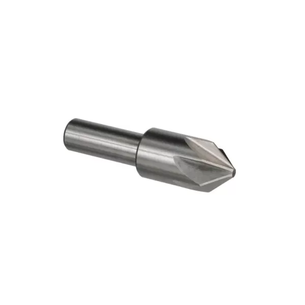 Drill America 1-1/2 in. 100-Degree High Speed Steel Countersink Bit with 6 Flutes