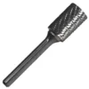 Drill America 1/8 in. x 1/2 in. Cylindrical Solid Carbide Burr Rotary File Bit with 1/4 in. Shank