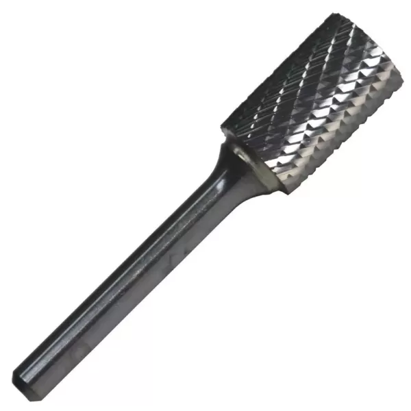 Drill America 3/16 in. x 5/8 in. Cylindrical Solid Carbide Burr Rotary File Bit with 1/4 in. Shank