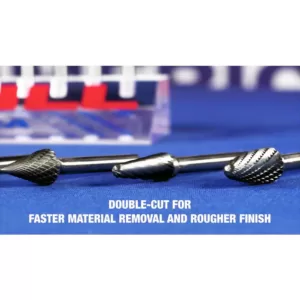 Drill America 1/4 in. x 3/16 in. Ball End Solid Carbide Burr Rotary File Bit with 1/4 in. Shank