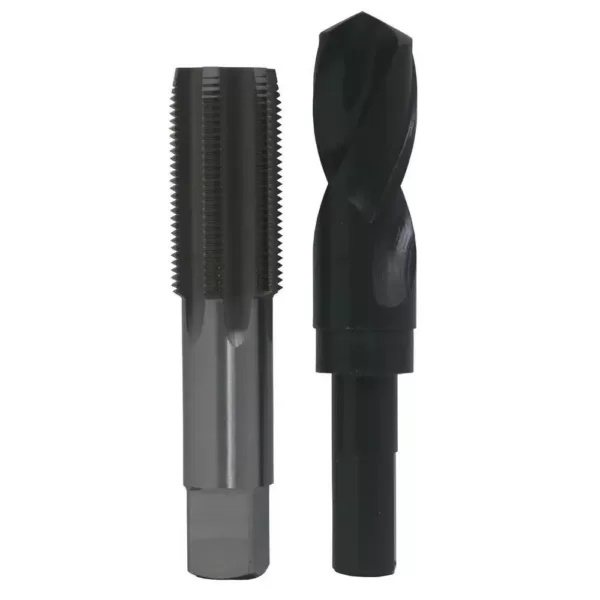 Drill America 1-1/4 in. - 12 High Speed Steel Tap and 1-11/64 in. x 1/2 in. Shank Drill Bit Set (2-Piece)