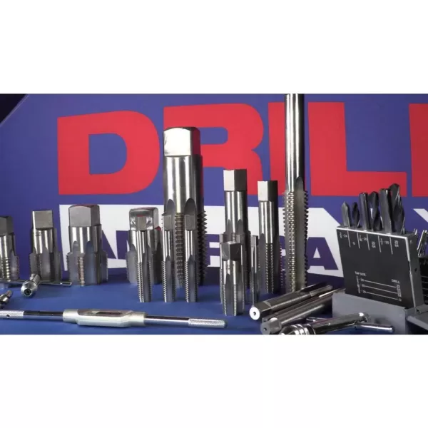 Drill America M8 x 1.25 High Speed Steel 4-Flute Plug Hand Tap (1-Piece)
