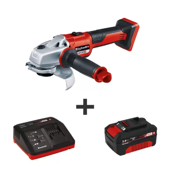 Einhell PXC 18-Volt Cordless 5 in. Brushless 8500 RPM Angle Grinder/Cutoff Tool Kit (w/ 3.0-Ah Battery and Fast Charger)