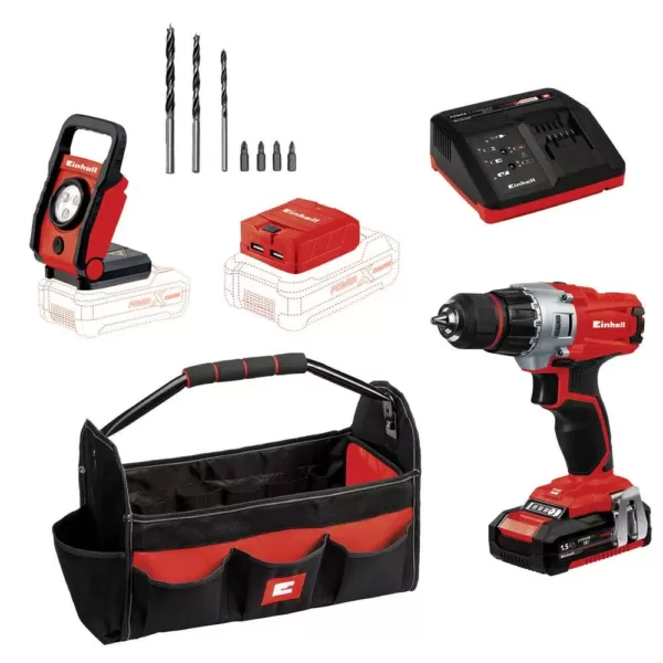 Einhell PXC 18-Volt Cordless 2-Speed MAX 1250-RPM Workshop Drill Kit (w/ 1.5-Ah Battery and Fast Charger)