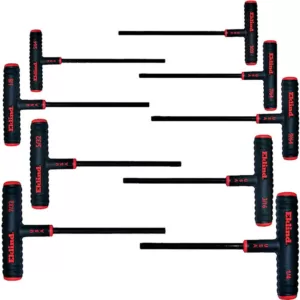 Eklind 6 in. Series Power-T T-Handle Hex Key Set with Pouch Sizes 5/64 in. to 1/4 in. (9-Piece)