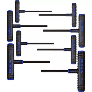 Eklind 6 in. Series Power-T T-Handle Hex Key Set with Pouch Size 2 mm to  10 mm (8-Piece)