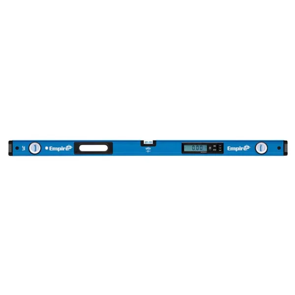 Empire 48 in. Digital Box Level with Case and 8 in. Magnetic Torpedo Level and Rafter Square in True Blue