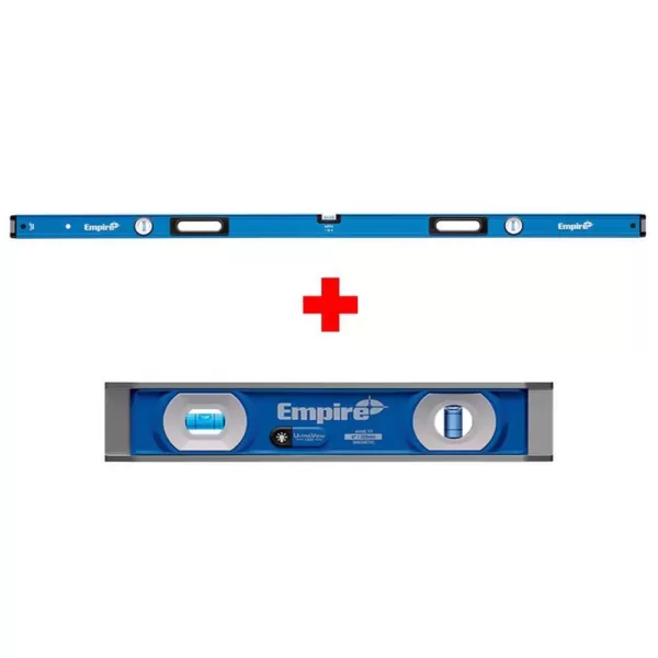 Empire 72 in. Box Level with UltraView LED 9 in. Torpedo Level