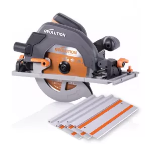 Evolution Power Tools 15 Amp 7-1/4 in. Circular Track Saw Kit with 40 in. Track, Electric Brake and Multi-Material Blade