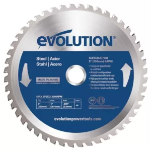 Evolution Power Tools 8-1/4 in. 50-Teeth Mild Steel Cutting Saw Blade