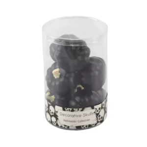 Flora Bunda 3 in. Halloween Black Plastic Pumpkins Fillers in PVC Gift Box (8-Pieces Per Box)