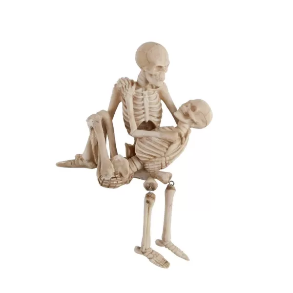 Flora Bunda 7.75 in. x 7 in. Halloween Polyresin Skeleton Couple Set (Carry)