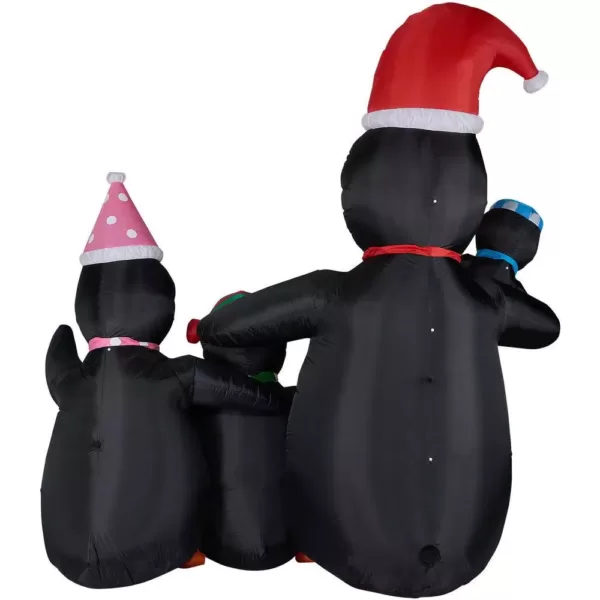 Fraser Hill Farm 10 ft. Penguin Family Christmas Inflatable with Lights