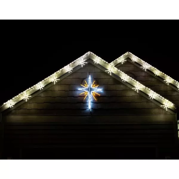 Fraser Hill Farm 4 ft. 148-Light Gold and White Bethlehem Star Novelty Light