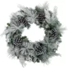 Fraser Hill Farm 24 in. Artificial Christmas Wreath with Oversized Pinecones
