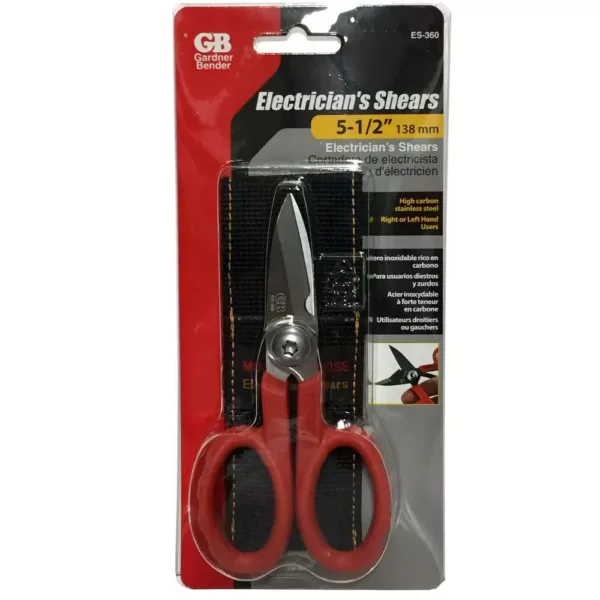 Gardner Bender Premium Electrician Scissors/Cutters, Stainless Steel