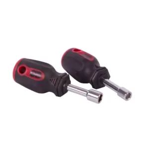 Gardner Bender 2-Piece Stubby Magnetic Tip Nut Driver Set, 1/4 in. and 5/16 in. Sizes